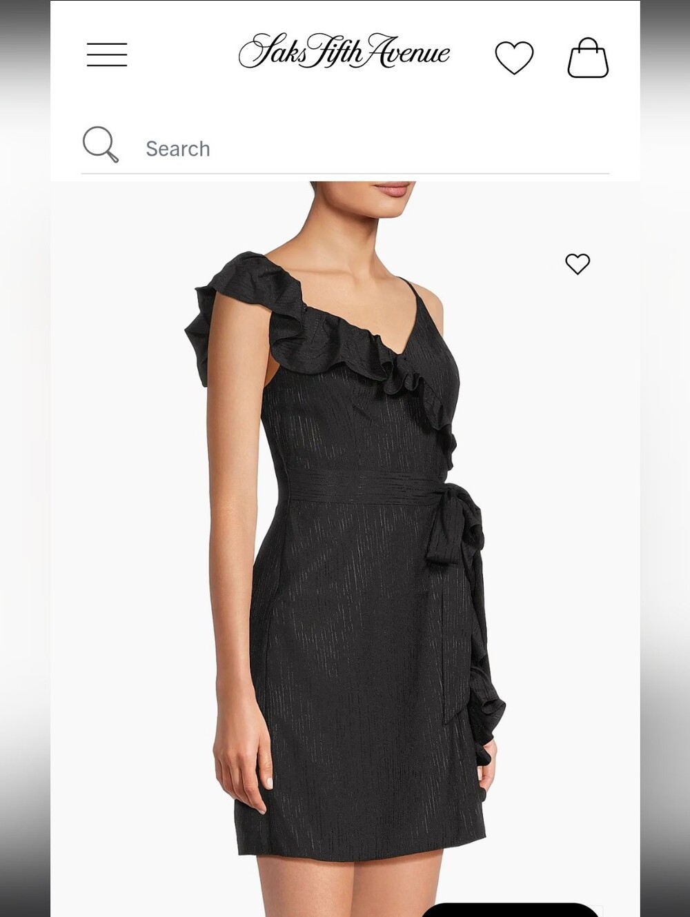 Lilly Pulitzer Lavianna Black Ruffle Wrap Mini Dress